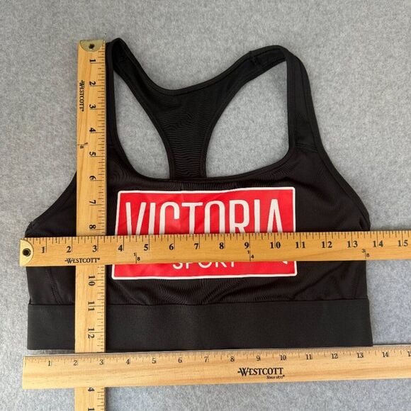 Women's Victoria Sport Size Medium Black Red Logo Sports Bra Victoria's Secret - Picture 8 of 9